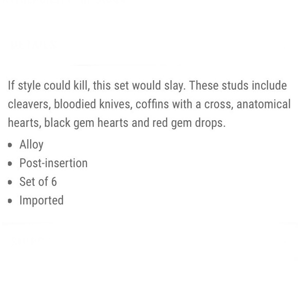 HOT TOPIC Spooky Goth Death EARRINGS 6 PAIRS! - Picture 5 of 9